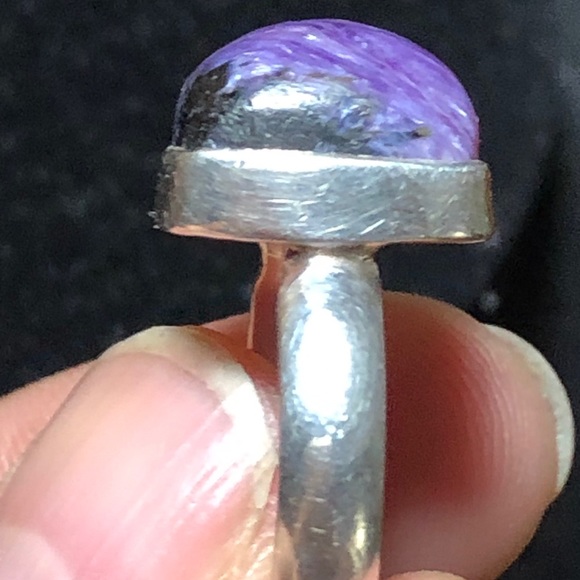 Charoite and Sterling Ring - Picture 3 of 6